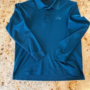 The North Face Men's Teal performance Polo Shirt size Medium